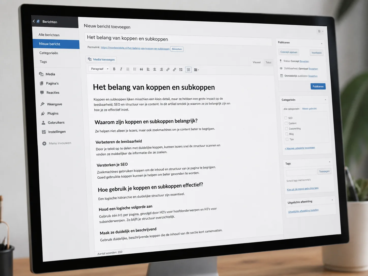 Het belang van koppen en subkoppen